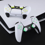 eXtremeRate Multi-Colors Luminated D-pad Thumbstick Share Option Home Face Buttons for PS5 Controller BDM-030/040, WhiteButtons 7 Colors 9 Modes DTF V3 LED Kit for PS5 Controller - PFLED06G3