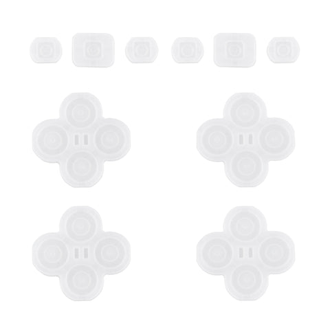 eXtremeRate 10 pcs Replacement Silicone Rubber Button Pads for eXtremeRate DFS LED Kit Compatible with Switch Joycon - NSGZ086