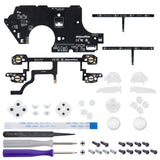 eXtremeRate Multi-Colors Luminated Thumbsticks D-pad ABXY ZR ZL L R Buttons DTFS LED Kit for Nintendo Switch Pro Controller - 9 Colors Modes 6 Areas DIY Option Button Control - NSLED001