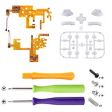 eXtremeRate 7 Colors 9 Modes NS Joycon DFS LED Kit for NS Switch, Multi-Colors Luminated ABXY Trigger Face White Buttons for NS Switch & Switch OLED Model JoyCon - JoyCon NOT Included - NSLED013G2