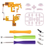 eXtremeRate 7 Colors 9 Modes NS Joycon DFS LED Kit for NS Switch, Multi-Colors Luminated ABXY Trigger Cherry Blossoms Pink Classical Symbols Face Buttons for NS Switch & Switch OLED Model JoyCon - JoyCon NOT Included - NSLED015G2