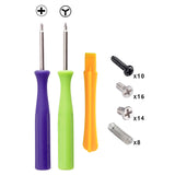 eXtremeRate 7 Colors 9 Modes NS Joycon DFS LED Kit for NS Switch, Multi-Colors Luminated ABXY Trigger Cherry Blossoms Pink Classical Symbols Face Buttons for NS Switch & Switch OLED Model JoyCon - JoyCon NOT Included - NSLED015G2