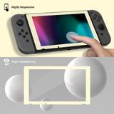 eXtremeRate 2 Pack Antique Yellow Transparent HD Clear Saver Protector Film, Tempered Glass Screen Protector for Nintendo Switch [Anti-Scratch, Anti-Fingerprint, Shatterproof, Bubble-Free] - NSPJ0713