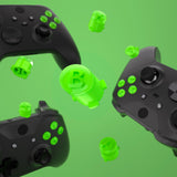 eXtremeRate Three-Tone Carmine Green & Clear ABXY Action Buttons with Classic Symbols for Xbox Series X & S Controller & Xbox One S/X & Xbox One Elite V1/V2 Controller - JDX3M014