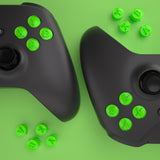 eXtremeRate Three-Tone Carmine Green & Clear ABXY Action Buttons with Classic Symbols for Xbox Series X & S Controller & Xbox One S/X & Xbox One Elite V1/V2 Controller - JDX3M014