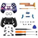 eXtremeRate Nubula Galaxy DECADE Tournament Controller (DTC) Upgrade Kit for PS4 Controller JDM-040/050/055, Upgrade Board & Ergonomic Shell & Back Buttons & Trigger Stops - Controller NOT Included - P4MG008