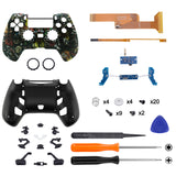 eXtremeRate Scary Party DECADE Tournament Controller (DTC) Upgrade Kit for PS4 Controller JDM-040/050/055, Upgrade Board & Ergonomic Shell & Back Buttons & Trigger Stops - Controller NOT Included - P4MG009