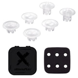 eXtremeRate Clear Replacement Swappable Thumbsticks for PS5 Edge Controller, Custom Interchangeable Analog Stick Joystick Caps for PS5 Edge Controller - Controller & Thumbsticks Base NOT Included - P5J101