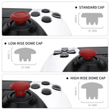 eXtremeRate Carmine Red Replacement Swappable Thumbsticks for PS5 Edge Controller, Custom Interchangeable Analog Stick Joystick Caps for PS5 Edge Controller - Controller & Thumbsticks Base NOT Included - P5J105