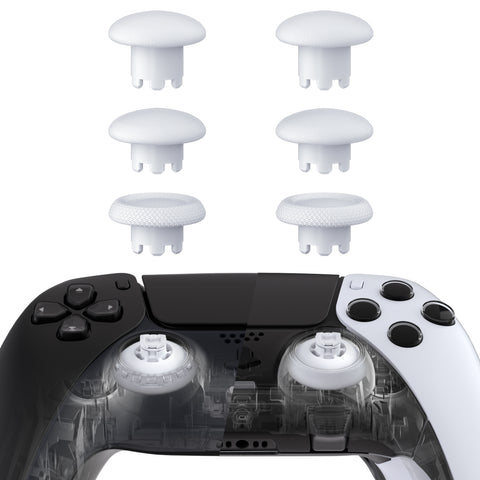 eXtremeRate EDGE Sticks Swappable Thumbsticks for PS5 & PS5 Edge & PS4 All Model Controllers - Robot White - P5J203
