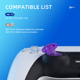 eXtremeRate EDGE Sticks Swappable Thumbsticks for PS5 & PS5 Edge & PS4 All Model Controllers - Clear Atomic Purple - P5J209