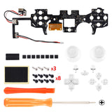 eXtremeRate Multi-Colors Luminated D-pad Thumbstick Share Option Home Face Buttons for PS5 Controller BDM-030/040/050, White Buttons 7 Colors 9 Modes DTF V3 LED Kit for PS5 Controller - PFLED06G3