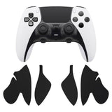 PlayVital Anti-Skid Sweat-Absorbent Controller Grip for ps5 Edge Wireless Controller, Professional Textured Soft PU Handle Grips Anti Sweat Protector for ps5 Edge Controller - Black - PFPJ112