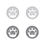 PlayVital Cat Paw Cute Thumb Grip Caps for PS5/4 Controller, Silicone Analog Stick Caps Cover for Xbox Series X/S, Thumbstick Caps for Switch Pro Controller - Gray & Light Gray - PJM3006