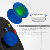 PlayVital Thumbs Cushion Caps Thumb Grips for ps5, for ps4, Thumbstick Grip Cover for Xbox Series X/S, Thumb Grip Caps for Xbox One, Elite Series 2, for Switch Pro Controller - Blue - PJM3024