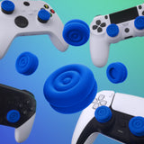 PlayVital Thumbs Cushion Caps Thumb Grips for ps5, for ps4, Thumbstick Grip Cover for Xbox Series X/S, Thumb Grip Caps for Xbox One, Elite Series 2, for Switch Pro Controller - Blue - PJM3024