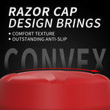 PlayVital Thumbs Pro RAZOR Thumbstick Extender for Xbox Core Controller, for Xbox Series X/S Controller, Joystick Caps for Xbox One Controller - 2 High Raise & 2 Mid Raise Dome - Scarlet Red & Black - PJM5006