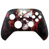 eXtremeRate Phantom Skull Replacement Part Faceplate, Soft Touch Grip Housing Shell Case for Xbox Series S & Xbox Series X Controller Accessories - Controller NOT Included - FX3T198