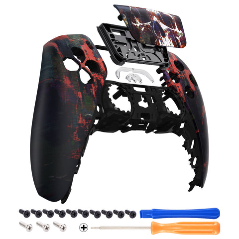 eXtremeRate Phantom Skull Front Housing Shell Compatible with ps5 Controller BDM-010/020/030/040, DIY Replacement Shell Custom Touch Pad Cover Compatible with ps5 Controller - ZPFT1104G3