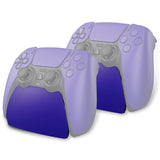 PlayVital 2 Pack Controller Display Stand for ps5, Gamepad Stand Desk Holder for ps5 Controller Accessories with Rubber Pads - Galactic Purple - PFPJ174