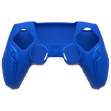 PlayVital 2 Set Futuristic CyberMech Design Silicone Case with Thumb Grips for PS5 Wireless Controller, Compatible with PS5 Official Charging Dock - Blue - CHXPFP008