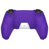 PlayVital 2 Set Futuristic CyberMech Design Silicone Case with Thumb Grips for PS5 Wireless Controller, Compatible with PS5 Official Charging Dock - Purple - CHXPFP010