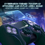 PlayVital 2 Set Futuristic CyberMech Design Silicone Case with Thumb Grips for PS5 Wireless Controller, Compatible with PS5 Official Charging Dock - Racing Green - CHXPFP009