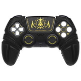 PlayVital 2 Set Runes Edition Silicone Cover Skin for PS5 Controller with Thumb Grips & Touchpad Skin & D-pad Area Sticker, Compatible with PS5 Charging Dock - Black - FVEPFP005