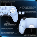 PlayVital 2 Set Runes Edition Silicone Cover Skin for PS5 Controller with Thumb Grips & Touchpad Skin & D-pad Area Sticker, Compatible with PS5 Charging Dock - Blue - FVEPFP008