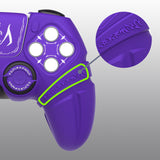 PlayVital 2 Set Runes Edition Silicone Cover Skin for PS5 Controller with Thumb Grips & Touchpad Skin & D-pad Area Sticker, Compatible with PS5 Charging Dock - Purple - FVEPFP007