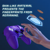 PlayVital 2 Set Runes Edition Silicone Cover Skin for PS5 Controller with Thumb Grips & Touchpad Skin & D-pad Area Sticker, Compatible with PS5 Charging Dock - Purple - FVEPFP007