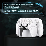 PlayVital 2 Set Runes Edition Silicone Cover Skin for PS5 Controller with Thumb Grips & Touchpad Skin & D-pad Area Sticker, Compatible with PS5 Charging Dock - White - FVEPFP006