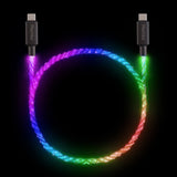 PlayVital 3.28FT Universal Illuminated Type C to C Charging Cable for PS5 & PS5 Edge Controller, for PS Portal Remote Player & ROG Ally Console, for Xbox Core & Elite Series 2 & Switch Pro Controller - PFLED15