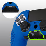 PlayVital 3D Studded Edition Anti-Slip Silicone Cover Case for ps5 Edge Controller, Soft Rubber Protector Skin for ps5 Edge Wireless Controller with 6 Thumb Grip Caps - Blue - ETPFP009