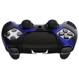 PlayVital 3D Studded Edition Anti-Slip Silicone Cover Case for ps5 Edge Controller, Soft Rubber Protector Skin for ps5 Edge Wireless Controller with 6 Thumb Grip Caps - Blue & Black - ETPFP006