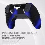 PlayVital 3D Studded Edition Anti-Slip Silicone Cover Case for ps5 Edge Controller, Soft Rubber Protector Skin for ps5 Edge Wireless Controller with 6 Thumb Grip Caps - Blue & Black - ETPFP006