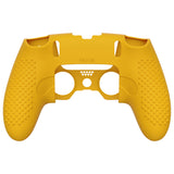 PlayVital 3D Studded Edition Anti-Slip Silicone Cover Case for ps5 Edge Controller, Soft Rubber Protector Skin for ps5 Edge Wireless Controller with 6 Thumb Grip Caps - Caution Yellow - ETPFP014