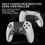 PlayVital 3D Studded Edition Anti-Slip Silicone Cover Case for ps5 Edge Controller, Soft Rubber Protector Skin for ps5 Edge Wireless Controller with 6 Thumb Grip Caps - Glow in Dark - Green - ETPFP007