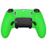 PlayVital 3D Studded Edition Anti-Slip Silicone Cover Case for ps5 Edge Controller, Soft Rubber Protector Skin for ps5 Edge Wireless Controller with 6 Thumb Grip Caps - Green - ETPFP012