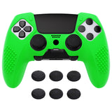 PlayVital 3D Studded Edition Anti-Slip Silicone Cover Case for ps5 Edge Controller, Soft Rubber Protector Skin for ps5 Edge Wireless Controller with 6 Thumb Grip Caps - Green - ETPFP012