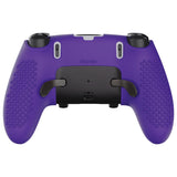 PlayVital 3D Studded Edition Anti-Slip Silicone Cover Case for ps5 Edge Controller, Soft Rubber Protector Skin for ps5 Edge Wireless Controller with 6 Thumb Grip Caps - Purple - ETPFP010