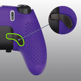 PlayVital 3D Studded Edition Anti-Slip Silicone Cover Case for ps5 Edge Controller, Soft Rubber Protector Skin for ps5 Edge Wireless Controller with 6 Thumb Grip Caps - Purple - ETPFP010