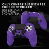 PlayVital 3D Studded Edition Anti-Slip Silicone Cover Case for ps5 Edge Controller, Soft Rubber Protector Skin for ps5 Edge Wireless Controller with 6 Thumb Grip Caps - Purple - ETPFP010