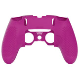 PlayVital 3D Studded Edition Anti-Slip Silicone Cover Case for ps5 Edge Controller, Soft Rubber Protector Skin for ps5 Edge Wireless Controller with 6 Thumb Grip Caps - Neon Purple - ETPFP017