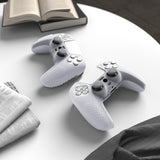 PlayVital Clear White 3D Studded Edition Anti-Slip Silicone Cover Skin for PS5 Controller, Soft Rubber Case for PS5 Controller with 6 Clear White Thumb Grip Caps - TDPF012