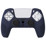 PlayVital Midnight Blue 3D Studded Edition Anti-slip Silicone Cover Skin for 5 Controller, Soft Rubber Case Protector for PS5 Wireless Controller with 6 Black Thumb Grip Caps - TDPF003