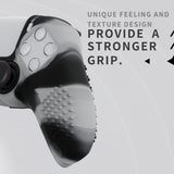 PlayVital 3D Studded New Hope Gray & Black Ergonomic Soft Controller Silicone Case Grips for PS5, Rubber Protector Skins with 6 Black Thumbstick Caps for PS5 Controller - TDPF036