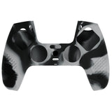 PlayVital 3D Studded New Hope Gray & Black Ergonomic Soft Controller Silicone Case Grips for PS5, Rubber Protector Skins with 6 Black Thumbstick Caps for PS5 Controller - TDPF036