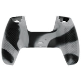 PlayVital 3D Studded New Hope Gray & Black Ergonomic Soft Controller Silicone Case Grips for PS5, Rubber Protector Skins with 6 Black Thumbstick Caps for PS5 Controller - TDPF036