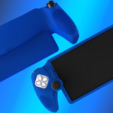 PlayVital 3D Studded Edition Anti-Slip Silicone Protective Case with Thumb Grips for PS Portal Remote Player - Blue - CYRPFP005